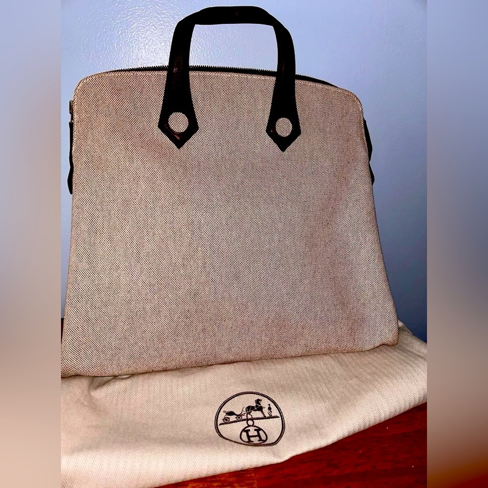 Hermes canvas tote !!!Hermes dust bag included!! NO CALL OUTs!